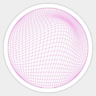 wrapped pink grid Sticker